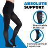 ABSOLUTE SUPPORT Opaque Compression Pantyhose for Women 20-30mmHg - Graduated Compression Tights with Open Toe for Varicose Veins Circulation, Pregnancy, Edema, Leg Pain - Black, 4X-Large - A214BL7 view 4
