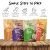 Dozy Oats Vegan, No Added Sugar Overnight Oats Variety Pack with Jar and Spoon, Gluten Free Overnight Oatmeal Packets with Real Fruit, Rolled Oats & Chia Seeds, High Fiber, Natural Protein, Easy Prep Breakfast, 12-Pack view 4