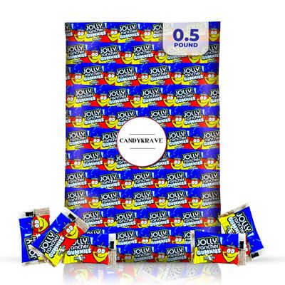 CandyKrave Joly Ranchers Misfits - 2 Flavors in 1 Gummies (20 Pieces) - Snack Size Bag Individually Wrapped 2 Flavor Sour Joly Ranchers Candy Gummy Bears Bulk - 0.5 Pound