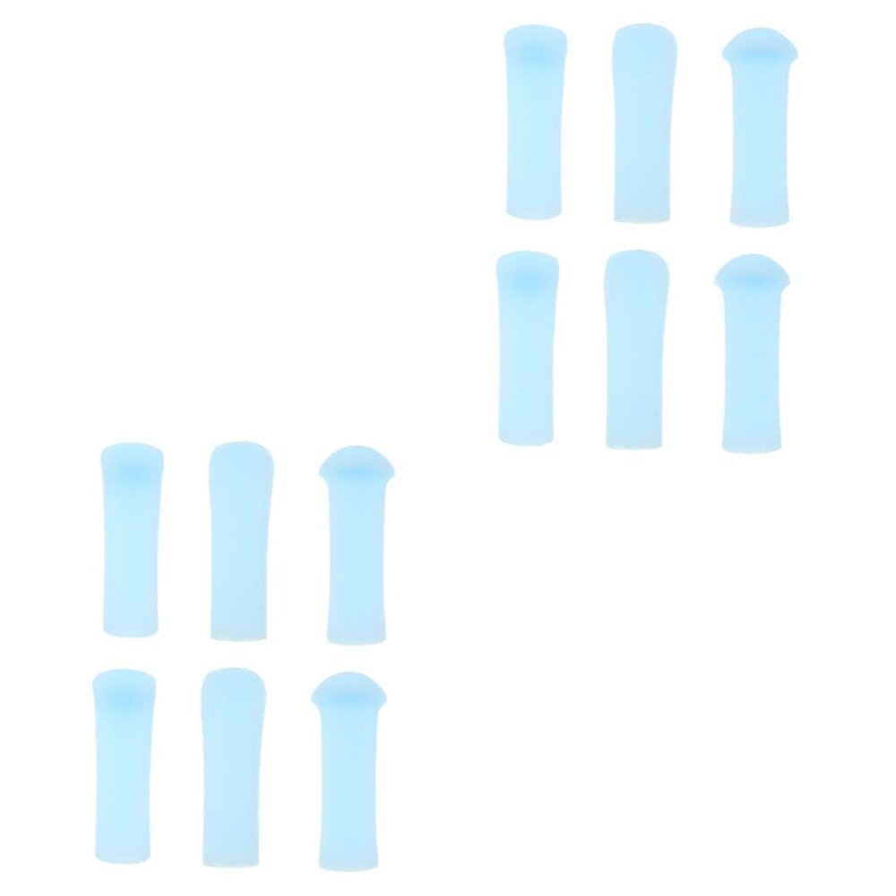 FOMIYES 12pcs Replaceable Ear Wax Spoon Tips Ear Cleaning Supply Soft Silicone Earwax Remover