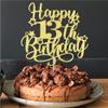 Trelsan Happy 13th Birthday Cake Topper-Cheers to 13 Years Cake Topper- Hello 13 Fabulous Cake Decoration for Happy 13th Birthday Anniversary Party Decorations Supplies (13th, Gold) view 4