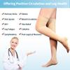 20-30 mmHg Compression Stockings for Women & Men, Thigh High Compression Socks Open Toe, Silicone Dot Band (Nude, 3X-Large) view 4