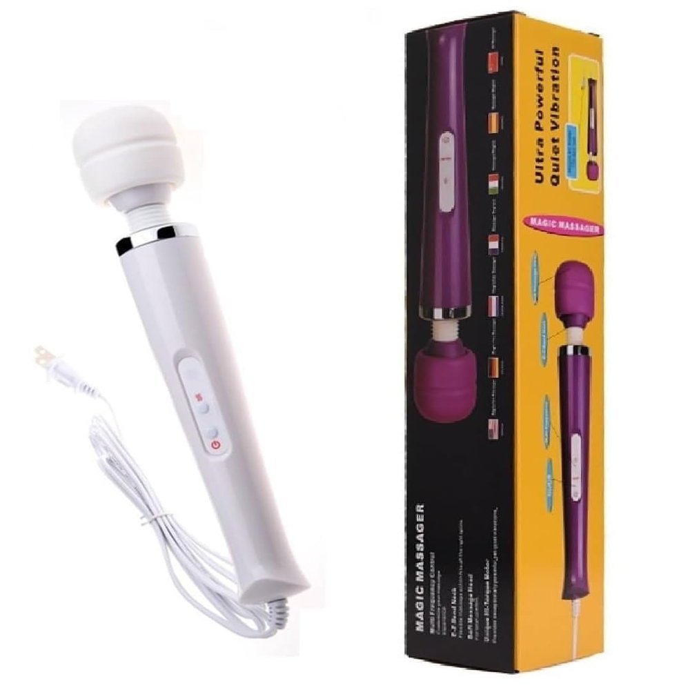 Finever Power Massager Big Tool Electric Foot Neck Back Hand Leg Arm Shoulder Massage Aches Sports Recovery for Women (White Color)