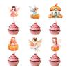 24Pcs Pumpkin Cupcake Toppers Flower Fairy Pumpkin Cupcake Picks Fall Harvest Theme Thanksgiving Baby Shower Party Supplies view 1