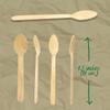 6.5 Disposable Wooden Spoons, Flatware For Camping Catering Picnic BBQ Party (100 Pcs) view 2