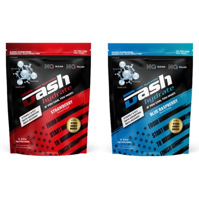 Rapid Hydration Electrolyte Drink Mix Packets | Rapid Absorption & Recovery with No Sugar | Variety Pack | 32 ct (16-Blue Raspberry and 16-Strawberry)