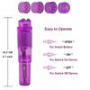Finever Mini Massager Handheld with 4 Heads Pocket Pen for Body, Face, Neck, Head,Back (Blue Purple Color) view 4
