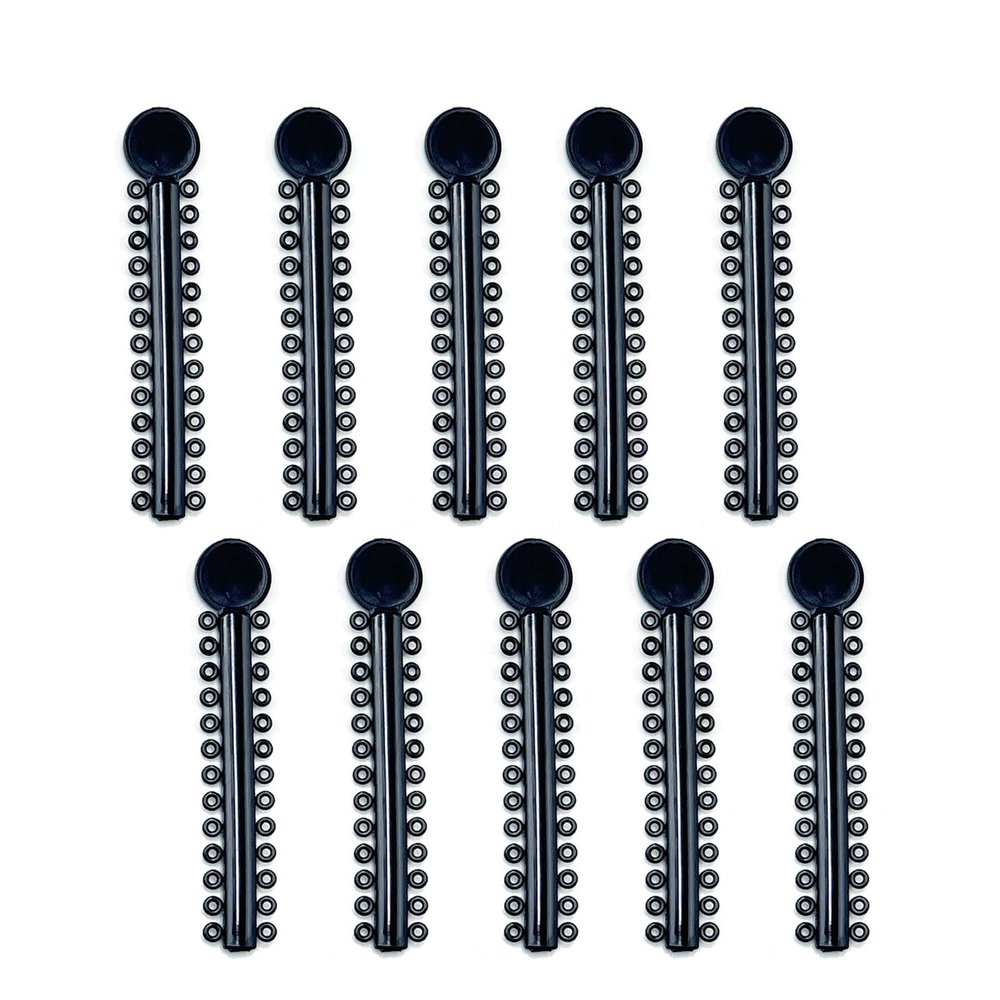 1040 pcs Orthodontic Ligature Ties Black Braces Rubber Bands O-Ring, Black