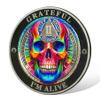 2 Year Colorful Head Bone Sobriety Coin | AA Chip Medallion with Serenity Prayer | Anniversary Token for Men & Women in Recovery | AA Sobriety Gifts Medallion for Month & Year Milestones view 2