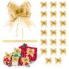 20 PCS Pull Bows Gold Christmas Bows for Gift Wrapping 6 Inches Organza Ribbon Bows Large Christmas Gift Bows for Gift Wrapping Christmas Wedding Birthday Party Flower Baskets Present Decorations view 1