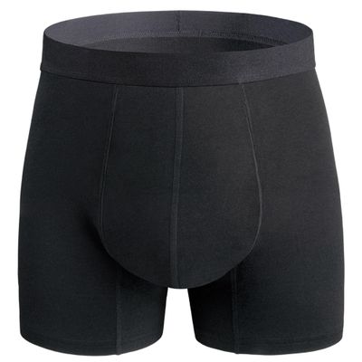REELINDRY Mens Washable Incontinence Underwear, 2.3 oz Absorbency Reusable Leak Proof Odor Control Trunks 1 Pack(Black, 2XL)