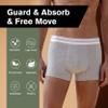 REELINDRY Mens Incontinence Underwear 2.3 oz Absorbency Protection Adult Leak Proof Boxer Briefs Washable Bladder Leakage Cotton 3 Pack (3 Light Gray, XL) view 4