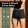 REELINDRY Mens Incontinence Underwear 2.3 oz Absorbency Protection Adult Leak Proof Boxer Briefs Washable Bladder Leakage Cotton 3 Pack (3 Black, 2XL) view 4