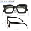 REAVEE 3 Pack Oprah Style Oversized Reading Glasses for Women Men, Blue Light Blocking Computer Thick Frame stylish Square Readers with Spring Hinge((Black/Red/Brown, 1.75) view 4