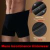 REELINDRY Washable Incontinence Underwear for Men Absorbent 2.3 oz Leak Proof Boxer Briefs Bladder Control 3 Pack (1 Black-2 Light Gray, L) view 2