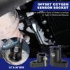 WORKPRO 6PCS O2 Oxygen Sensor Socket, Automotive 3/8" 1/2" Drive x 1-1/16" 7/8" 27mm 22mm O2 Sensor Socket Removal Tool and Thread Chaser Set, for Oil Pressure Vacuum Thermal Oxygen Sensors view 3