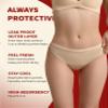 REELINDRY Absorbent Incontinence Underwear for Women Washable, 2 oz Leakproof Ladies Panties for Bladder Leakage 1 Pack (Beige, 2XL) view 2