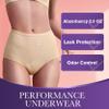 Women Leak Proof Incontinence Underwear Washable Absorbency Protective Postpartum Panties 2.0 OZ Bladder Control 3 Pack (3 Beige, M) view 2
