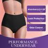 Women Leak Proof Incontinence Underwear Washable Absorbency Protective Postpartum Panties 2.0 OZ Bladder Control 3 Pack (3 Black, 2XL) view 2