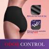 Women Leak Proof Incontinence Underwear Washable Absorbency Protective Postpartum Panties 2.0 OZ Bladder Control 3 Pack (3 Black, 2XL) view 4