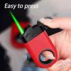 Metal Butane Lighter, Windproof Lighter, Green Flame Lighter, Multifunctional Lighter, Adjustable Flame Lighter, Suitable for Hiking, Camping, Gifts for Men and Women.(Red) view 2