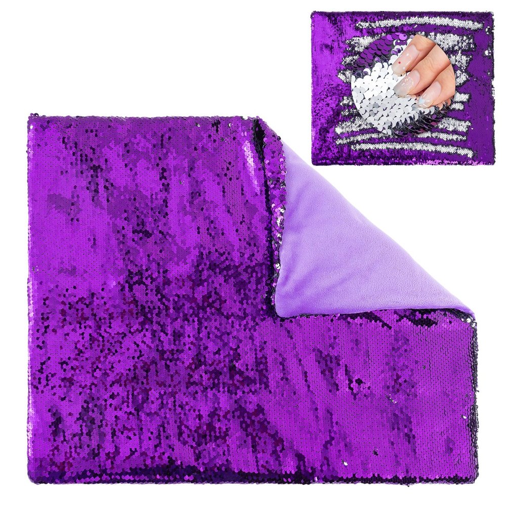 Hugsmiling Weighted Lap Pad for Kids  5lbs Sensory Lap pad with Easy to Maneuver Sequins  Ideal for Kids Sensory Play (Purple and Silver)