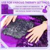Hugsmiling Weighted Lap Pad for Kids  5lbs Sensory Lap pad with Easy to Maneuver Sequins  Ideal for Kids Sensory Play (Purple and Silver) view 4