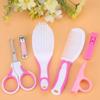 6pcs Baby Nail Care Kit, Hair Brush, Comb, Clippers, Scissors for Infants and Children, Portable Nursery Travel Set (Roseate view 3