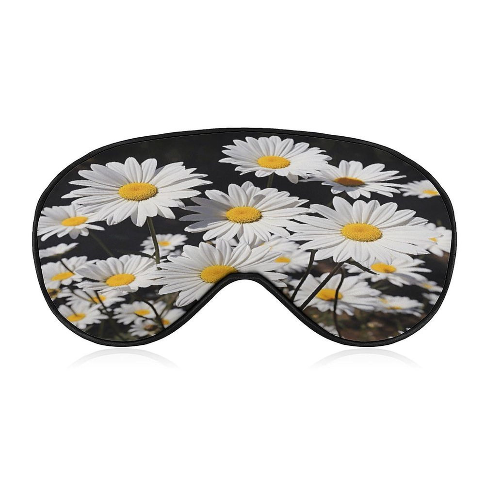 Eye Mask, White Daisy Printed Sleeping Eye Mask,Night Eye Mask,Blackout Sleeping Eye Mask,Travel Eye Mask