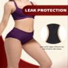 REELINDRY Womens Incontinence Underwear Washable 2 oz Absorbent Leakproof Protective Panties for Postpartum Urinary Leakage 1 Pack (Berry, M) view 4