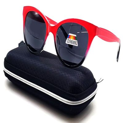 b21design Polarized & Bifocal Reading Glasses Reader Sunglasses for Women UV Protection Cateyes Vintage 1.5 1.75 2.0 2.5 3.0 3.5 (Red, 2.0, x)