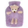 1000ml Hot Water Bag with Cover,Cute Cartoon Plush Hot Water Bottle, Winter Hand Warmer for Home (Purple) view 1