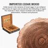 MTTXY Handmade Cigar Humidor, Portable Cigar Humidor Case with Humidifier and Hygrometer for 25 Cigars (20-25 Cigars) view 2