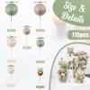 115PCS Ball Cake Topper Sticks Mini Balloons for Cake Decorating Supplies Foam Balls Cake decorations for Baby Shower Cake Birthday Cake Toppers Decorations (Green, KhakiBeige) view 2