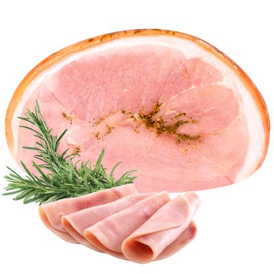 Rosemary Cooked Ham (9-10 lbs approx.) - Italian Prosciutto Cotto Alta Qualit MARTELLI, Oven-Roasted with Rosemary, Hand-Tied and Gluten-Free - Product of Italy