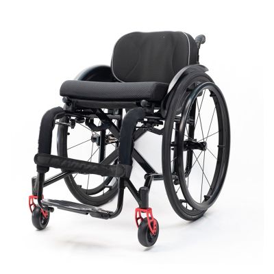 Folding Lightweight Wheelchair Anti-tippers, and Quick Release Wheels -with Anti-Tipper, All Terrain Wheelchair for Adults, Disabled, Elderly(Black,Seat Width 40cm/15.74in)