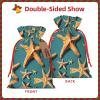 Beach Starfish Christmas Gift Bag - Holiday Drawstring Party Favor Burlap Bags - Ideal for Present Carry-on, and Storage view 3