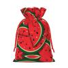 Red Watermelon Christmas Gift Bag - Holiday Drawstring Party Favor Burlap Bags - Ideal for Present Carry-on, and Storage view 2