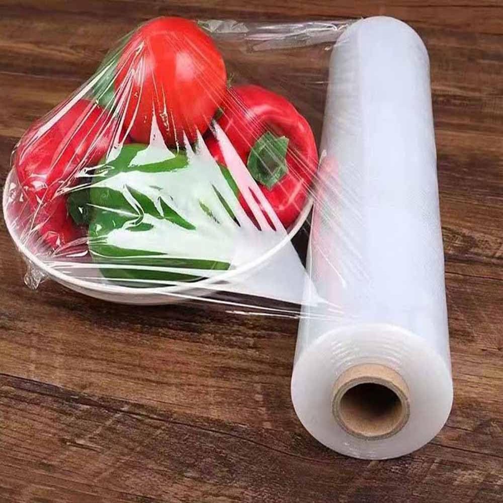 Kitchen Plastic Wrap, Fresh Keeping Bag Cling Wrap Plastic Food Wrap with Slide Cutter Plastic Wrap Stretch Plastic Wrap Bowl Covers, Cling Film (Clear,12X12 inch 600 Pieces)
