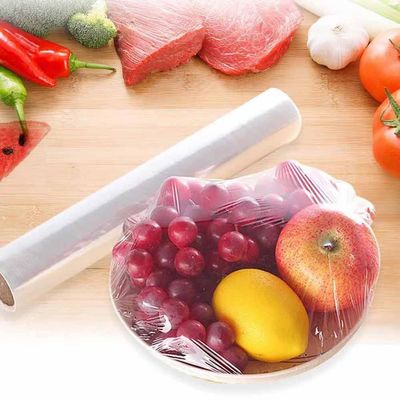 Kitchen Plastic Wrap, Fresh Keeping Bag Cling Wrap Plastic Food Wrap with Slide Cutter Plastic Wrap Stretch Plastic Wrap Bowl Covers, Cling Film (Clear,12X12 inch 1400 Pieces)