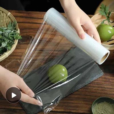 Kitchen Plastic Wrap, Fresh Keeping Bag Cling Wrap Plastic Food Wrap with Slide Cutter Plastic Wrap Stretch Plastic Wrap Bowl Covers, Cling Film (Clear,12X12 inch 1800 Pieces)
