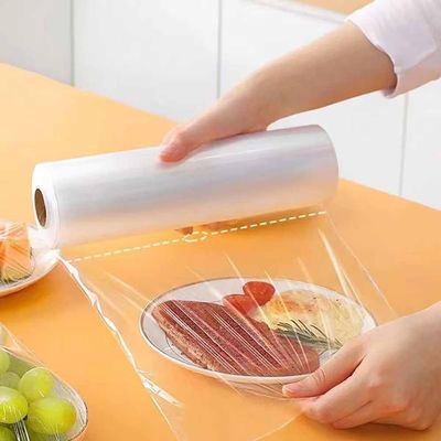 Kitchen Plastic Wrap, Fresh Keeping Bag Cling Wrap Plastic Food Wrap with Slide Cutter Plastic Wrap Stretch Plastic Wrap Bowl Covers, Cling Film (Clear,12X12 inch 400 Pieces)