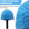 2 Pack Blue Twist-On Cobweb Duster Head Brush - Efficient Indoor & Outdoor Spider Web Cleaning Solution - Fits Standard Acme Threaded Poles - Durable & Versatile Spider Web Corner Cleaner Head Only view 2