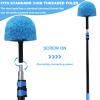 2 Pack Blue Twist-On Cobweb Duster Head Brush - Efficient Indoor & Outdoor Spider Web Cleaning Solution - Fits Standard Acme Threaded Poles - Durable & Versatile Spider Web Corner Cleaner Head Only view 4