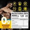 Razuhu Creatine Monohydrate Gummies for Men & Women, 4g of Creatine Monohydrate per Serving for Maximum Power Strength, Performance, Sugar Free, Vegan, Pre-Workout Supplement(120 Count)-Mango view 2