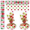 JarThenaAMCS Christmas Cellophane Wrap Roll 16" x 100 Ft Red Green Xmas Polka Dot Cellophane Paper Clear Cello Wrapping Paper for DIY Crafts Gift Basket Wrap New Year Party Favor view 1