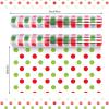 JarThenaAMCS Christmas Cellophane Wrap Roll 16" x 100 Ft Red Green Xmas Polka Dot Cellophane Paper Clear Cello Wrapping Paper for DIY Crafts Gift Basket Wrap New Year Party Favor view 2