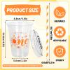 Whaline 50Pcs One Sun Disposable Plastic Cups with Lids and Straws 12 oz Boho Sunshine Party Cups Cold Beverage Drinking Cups for First Birthday Baby Shower Party Supplies view 2