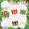 Jingmore 100 Pcs 12 oz Christmas Ugly Sweater Plastic Cups with Straws Christmas Disposable Plastic Cups Winter Xmas Holiday Party Cup Bulk for Merry Christmas Party Supplies Xmas Party Decorations view 2