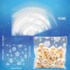 200 Pcs Snowflake Cellophane Cookie Bags - 4x4 Inch Clear Winter-Themed Self-Adhesive Plastic Treat Candy Gift Bags for Christmas Party Favors, Holiday Gift Wrapping, and Seasonal Baking Supplies view 2
